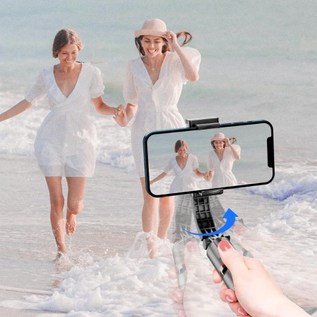 Selfie Stick cu Trepied si Telecomanda, 70cm - Techsuit (L19s) - Black
