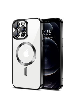 Husa pentru iPhone 12 Pro Max - Techsuit Luxury Crystal MagSafe - Black