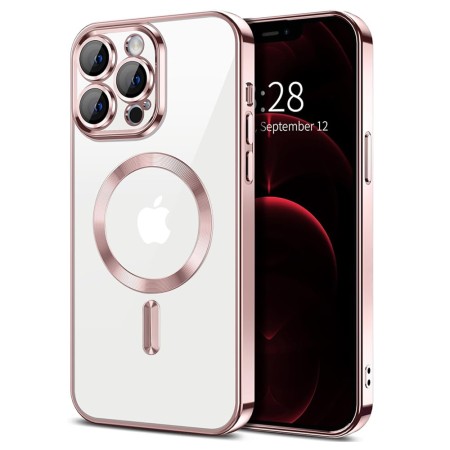 Husa pentru iPhone 12 Pro Max - Techsuit Luxury Crystal MagSafe - Pink