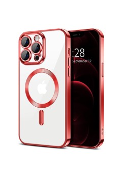 Husa pentru iPhone 12 Pro Max - Techsuit Luxury Crystal MagSafe - Red
