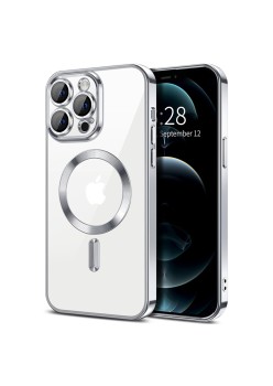 Husa pentru iPhone 12 Pro Max - Techsuit Luxury Crystal MagSafe - Silver