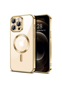 Husa pentru iPhone 12 Pro Max - Techsuit Luxury Crystal MagSafe - Gold