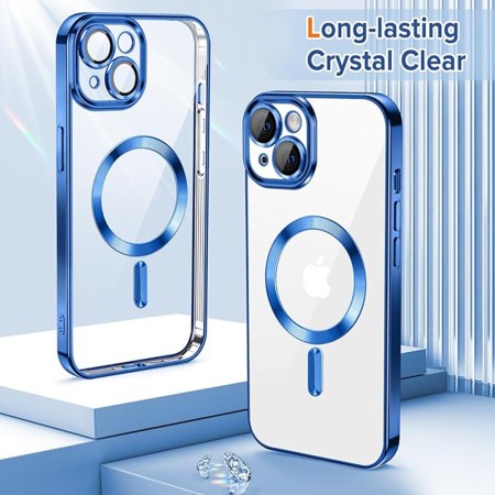 Husa pentru iPhone 13 - Techsuit Luxury Crystal MagSafe - Deep Blue