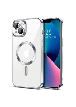 Husa pentru iPhone 13 - Techsuit Luxury Crystal MagSafe - Silver