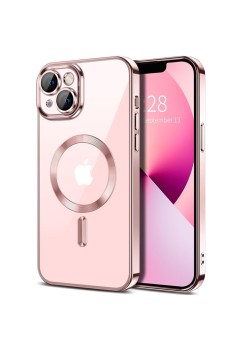 Husa pentru iPhone 13 - Techsuit Luxury Crystal MagSafe - Pink