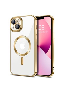 Husa pentru iPhone 13 - Techsuit Luxury Crystal MagSafe - Gold