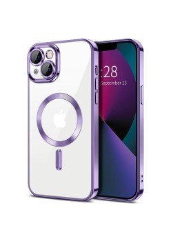 Husa pentru iPhone 13 - Techsuit Luxury Crystal MagSafe - Light Purple
