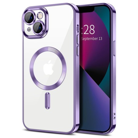 Husa pentru iPhone 13 - Techsuit Luxury Crystal MagSafe - Light Purple