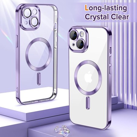 Husa pentru iPhone 13 - Techsuit Luxury Crystal MagSafe - Light Purple