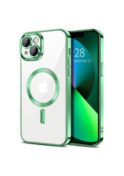 Husa pentru iPhone 13 - Techsuit Luxury Crystal MagSafe - Light Green