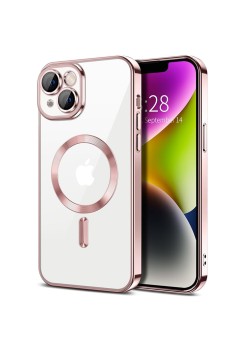 Husa pentru iPhone 14 - Techsuit Luxury Crystal MagSafe - Pink