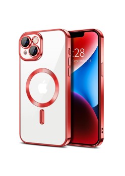 Husa pentru iPhone 14 - Techsuit Luxury Crystal MagSafe - Red