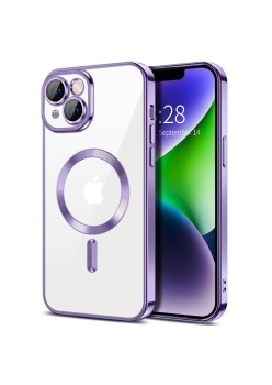 Husa pentru iPhone 14 - Techsuit Luxury Crystal MagSafe - Light Purple