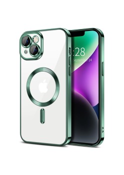 Husa pentru iPhone 14 - Techsuit Luxury Crystal MagSafe - Deep Green