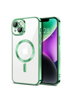 Husa pentru iPhone 14 - Techsuit Luxury Crystal MagSafe - Light Green