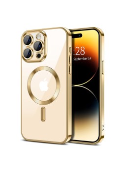 Husa pentru iPhone 14 Pro Max - Techsuit Luxury Crystal MagSafe - Gold