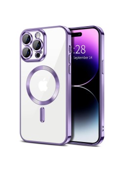 Husa pentru iPhone 14 Pro Max - Techsuit Luxury Crystal MagSafe - Light Purple