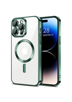 Husa pentru iPhone 14 Pro Max - Techsuit Luxury Crystal MagSafe - Deep Green