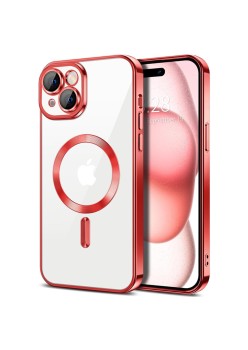 Husa pentru iPhone 15 - Techsuit Luxury Crystal MagSafe - Red