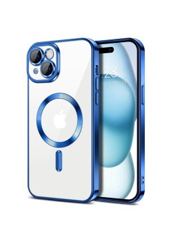 Husa pentru iPhone 15 - Techsuit Luxury Crystal MagSafe - Deep Blue