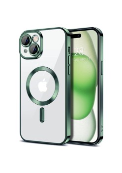 Husa pentru iPhone 15 - Techsuit Luxury Crystal MagSafe - Deep Green