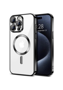 Husa pentru iPhone 15 Pro - Techsuit Luxury Crystal MagSafe - Black