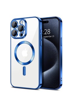 Husa pentru iPhone 15 Pro - Techsuit Luxury Crystal MagSafe - Deep Blue