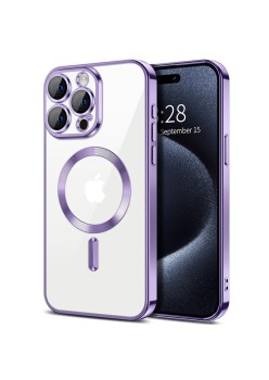 Husa pentru iPhone 15 Pro - Techsuit Luxury Crystal MagSafe - Light Purple