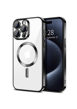Husa pentru iPhone 15 Pro Max - Techsuit Luxury Crystal MagSafe - Black