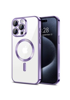 Husa pentru iPhone 15 Pro Max - Techsuit Luxury Crystal MagSafe - Light Purple