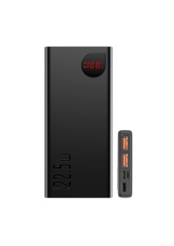 Acumulator Extern 2x USB, Type-C, Lightning, Micro-USB, Fast Charging, 22.5W, 10000mAh - Baseus Adaman (PPAD070001) - Black