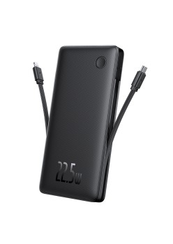 Acumulator Extern USB, Type-C, Cablu Dual USB-C, Lightning, 22.5W, 10000mAh - Baseus Airpow Air Lite (P10067501123-00) - Black
