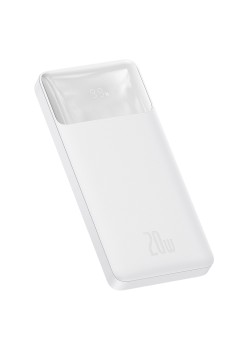 Baterie externa 10000mAh, 20W - Baseus Bipow Digital Display (PPBD050502) - White