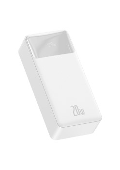 Baterie externa 30000mAh, 20W - Baseus Bipow Digital Display (PPBD050402) - White