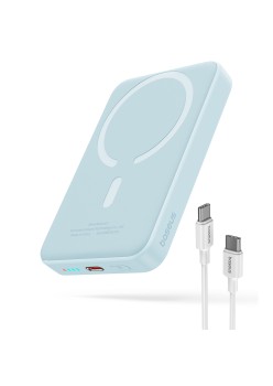 Acumulator Extern Type-C, Incarcare Wireless, 20W, 10000mAh + Cablu Type-C, 30cm - Baseus Mini Air (P10059001313-00) - Blue