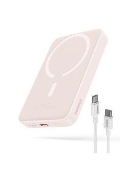 Acumulator Extern Type-C, Incarcare Wireless, 20W, 10000mAh + Cablu Type-C, 30cm - Baseus Mini Air (P10059001413-00) - Pink