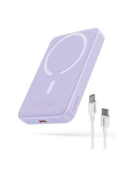 Acumulator Extern Type-C, Incarcare Wireless, 20W, 10000mAh + Cablu Type-C, 30cm - Baseus Mini Air (P10059001513-00) - Purple