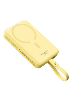 Acumulator Extern MagSafe, USB-C, Lightning, 30W, 10000mAh - Baseus Magnetic Mini (P1002210BY23-00) - Yellow