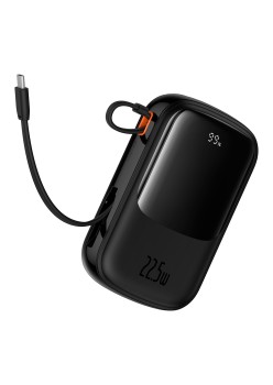Acumulator Extern Lightning, 2x Type-C, USB, 22.5W, 20000mAh + Cablu Type-C - Baseus Qpow Pro+ (P10067103113-00) - Black
