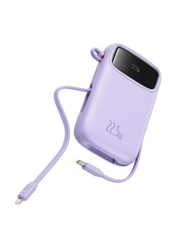 Acumulator Extern 2x Lightning, 3x Type-C, 2x USB, 22.5W, 20000mAh + Cablu Type-C, 30cm - Baseus Qpow Pro+ (P10055002513-00) - Purple
