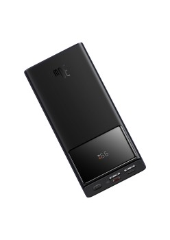 Acumulator Extern 2x USB, Type-C, Micro-USB, 30W, 20000mAh + Cablu Type-C, 3A, 30cm - Baseus Star-Lord (P10022904113-00) - Black