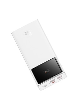 Acumulator Extern 2x USB, Type-C, Micro-USB, 30W, 20000mAh + Cablu Type-C, 3A, 30cm - Baseus Star-Lord (P10022904213-00) - White