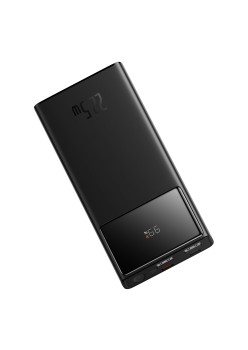 Acumulator Extern 2x USB, Type-C, Micro-USB, 22.5W, 10000mAh + Cablu Type-C, 3A, 30cm - Baseus Star-Lord (PPXJ100001) - Black