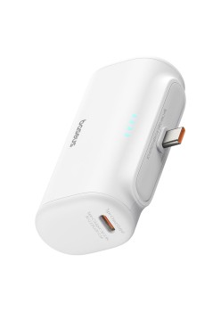 Acumulator Extern Type-C, 20W, 5000mAh + Cablu Type-C - Baseus (P10068306213-00) - White