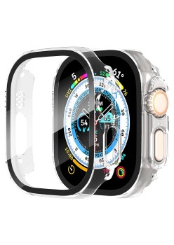 Husa pentru Apple Watch Ultra / Ultra 2 + Folie - Techsuit Defense360 Pro - Clear