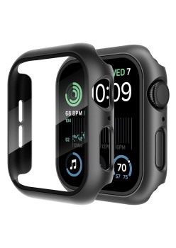Husa pentru Apple Watch 4 / 5 / 6 / SE (40mm) + Folie - Techsuit Defense360 Pro - Black