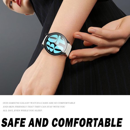 Husa pentru Samsung Galaxy Watch6 (40mm) + Folie - Techsuit Defense360 Pro - Black