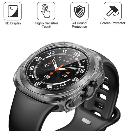 Husa pentru Samsung Galaxy Watch Ultra (47mm) + Folie - Techsuit Defense360 Pro - Clear