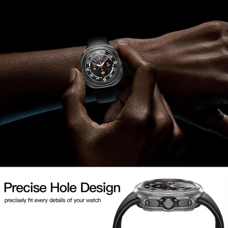 Husa pentru Samsung Galaxy Watch Ultra (47mm) + Folie - Techsuit Defense360 Pro - Clear