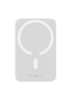 Baterie Externa USB-C, MagSafe, 6000mAh, 20W - Baseus Magnetic Mini Air (P10059002223-00) - White